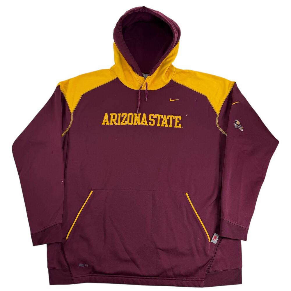 Vintage 90s y2k Nike Arizona State Sun Devils Hoodie Maroon Men's XL Sweatshirt